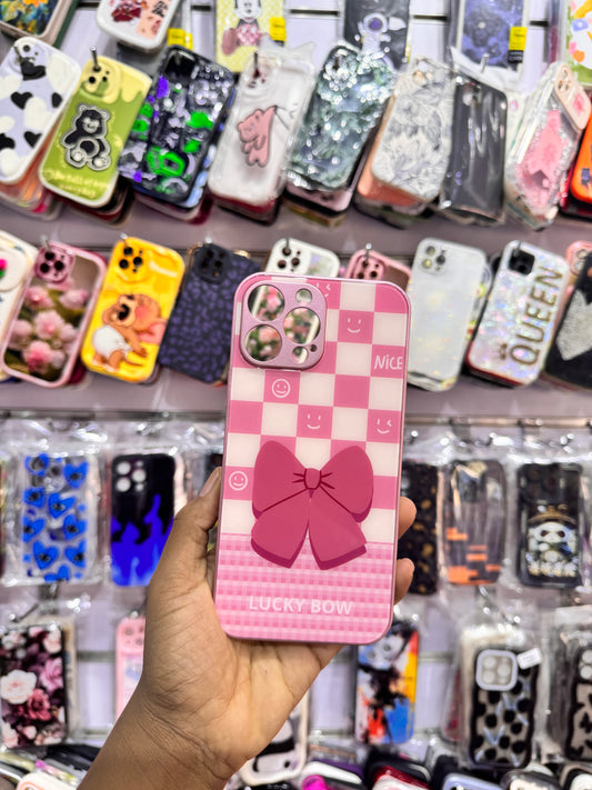 Pink Bow Lucky Case Case For IPhones