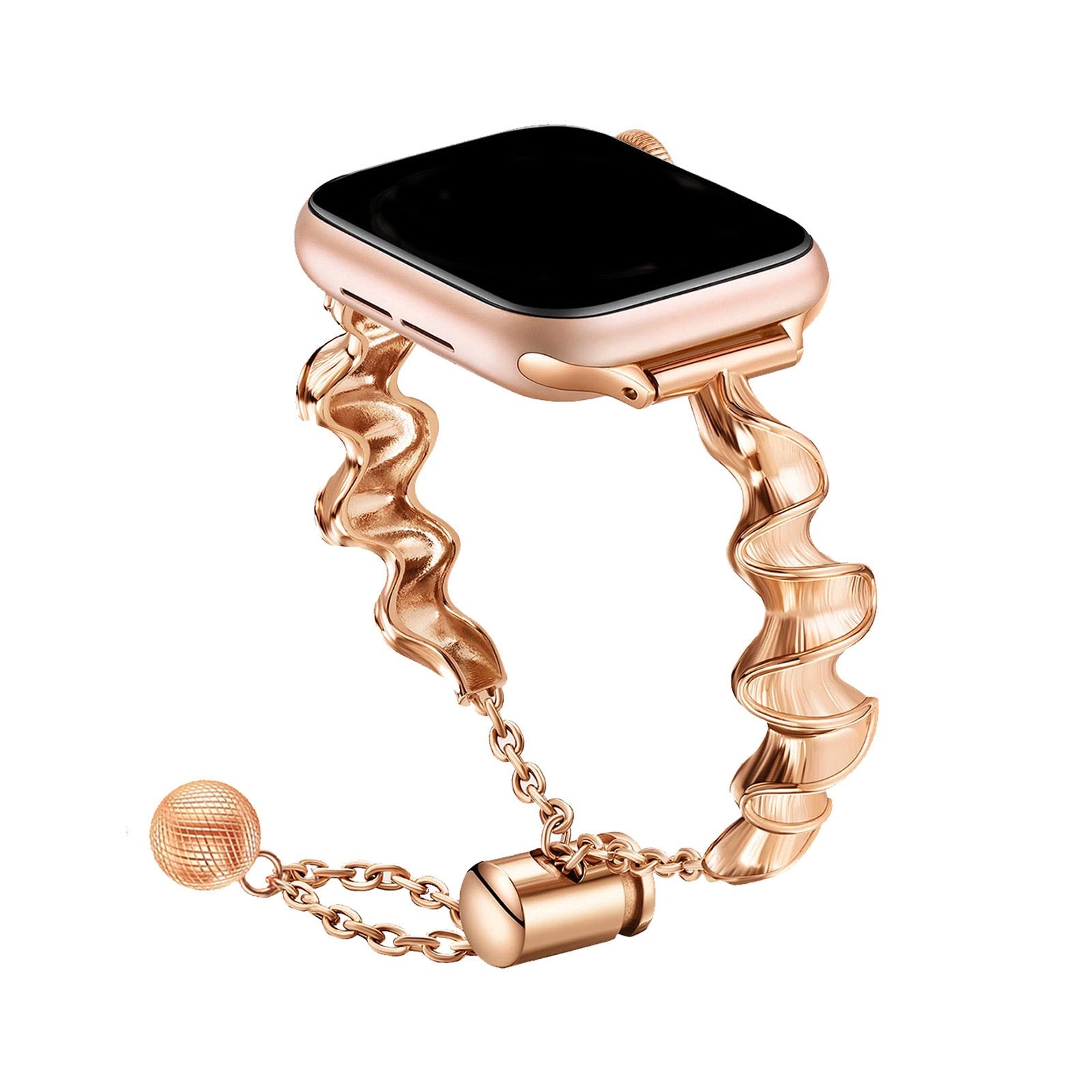 Rose Gold Wave Bracelet Watch Band