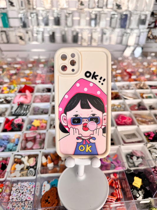 Ok girl cream case for iPhones