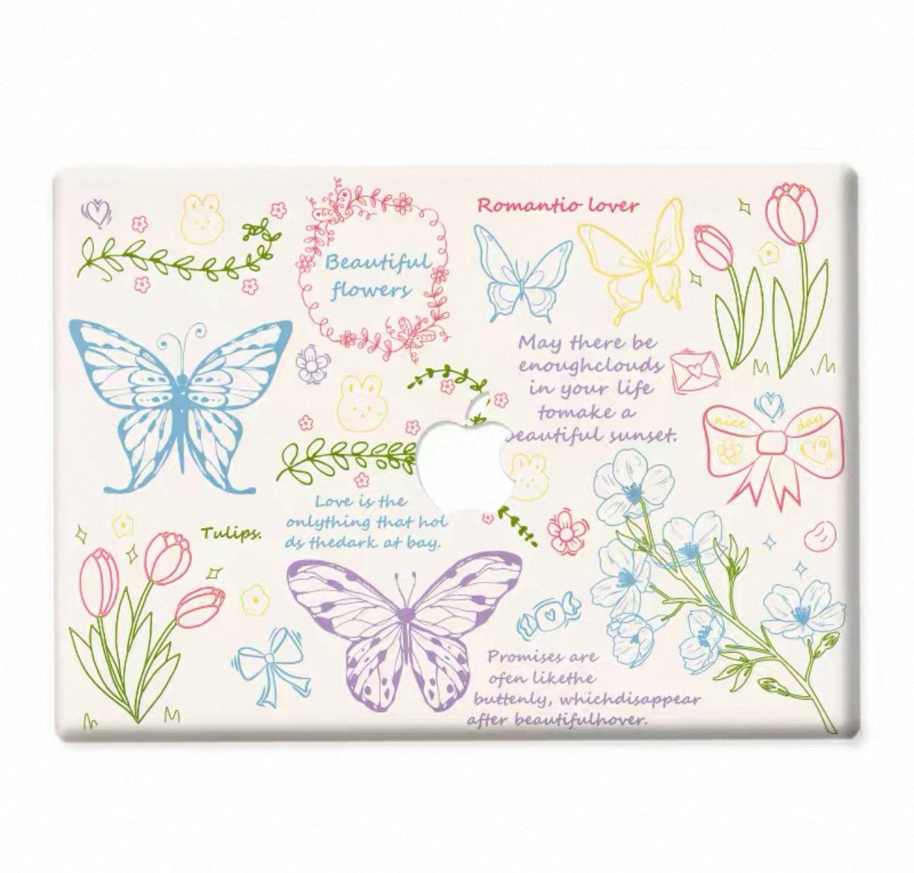 Floral & Butterfly MacBook Covers