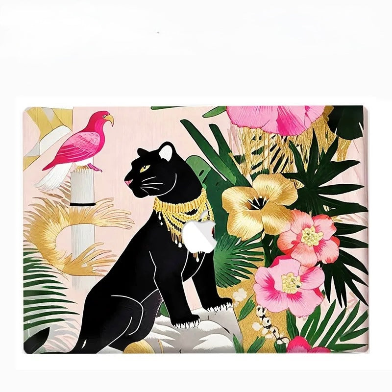 Panther Floral Laptop Case