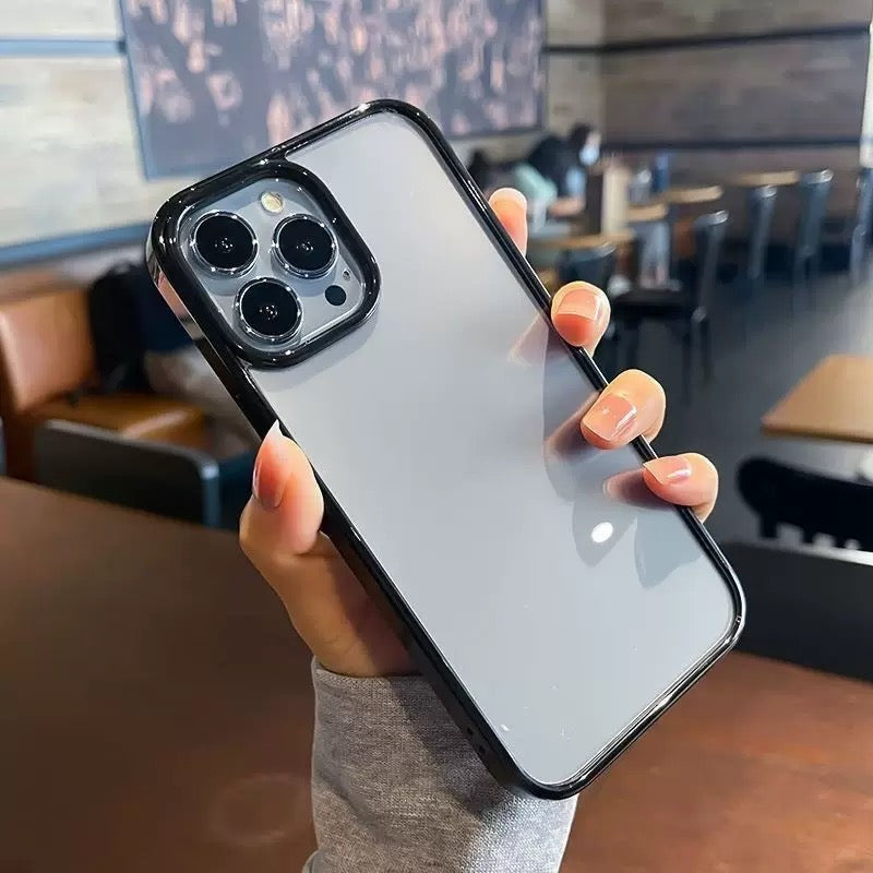 Black Edge Transperent Case For Iphones