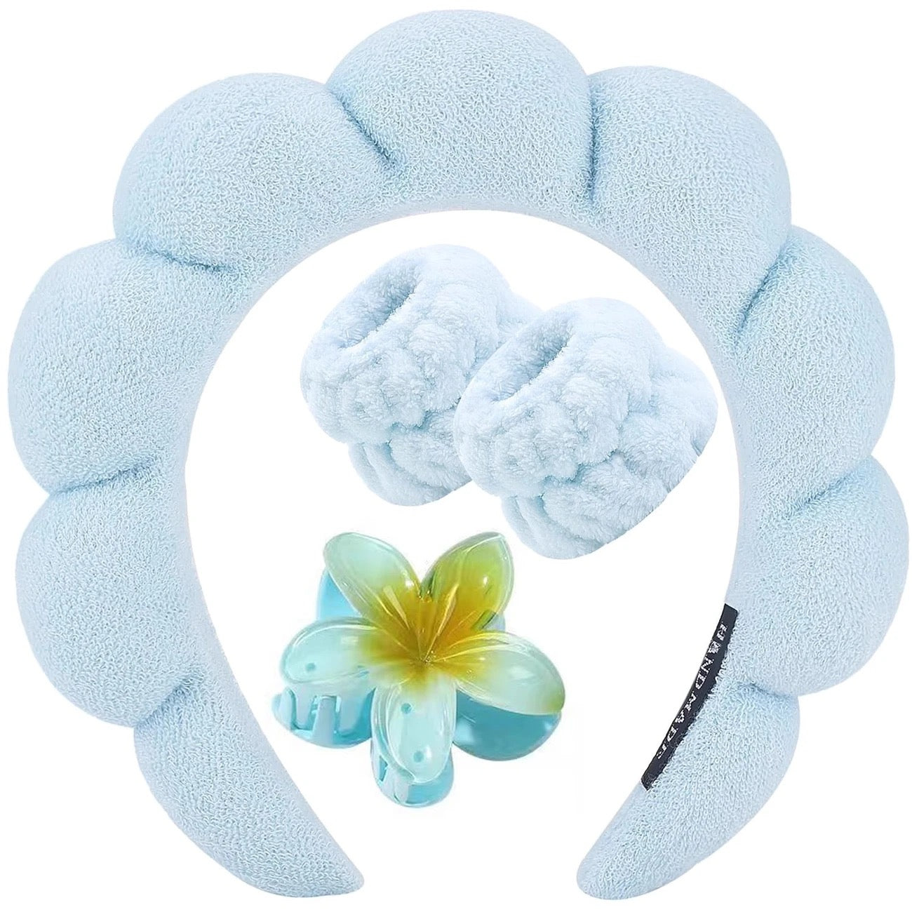 Fluffy Spa Headband Set – 3-in-1