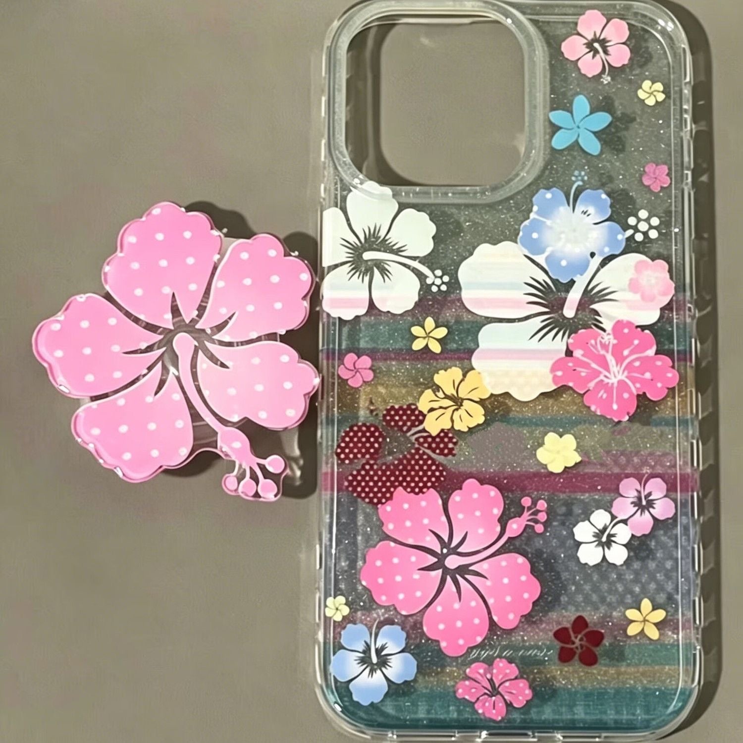 Hibiscus Bloom Phone Case with Matching Grip