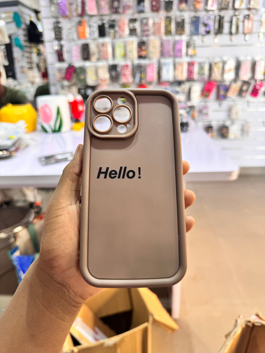 Brown Hello Case For IPhones