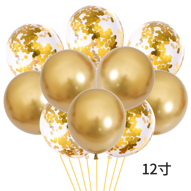 10pc 12inch Latex glitter Baloons