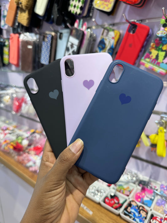 Silicone case with Mini heart design for iPhone
