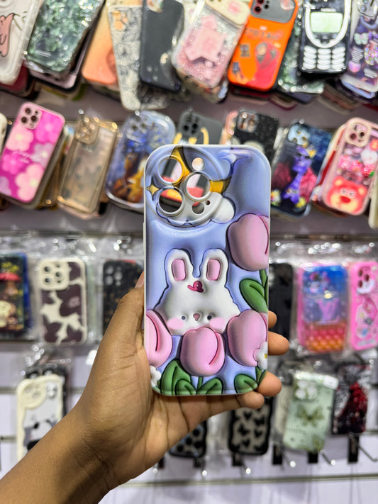 3D rabbit Print Case For IPhone