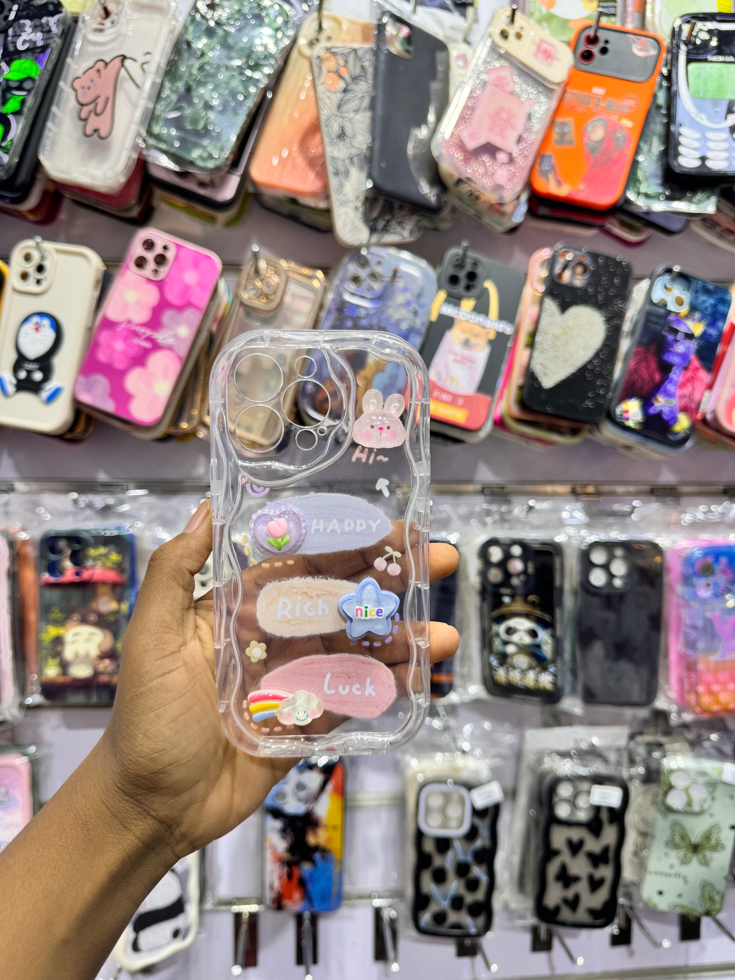 Transparent Charms Case For IPhones