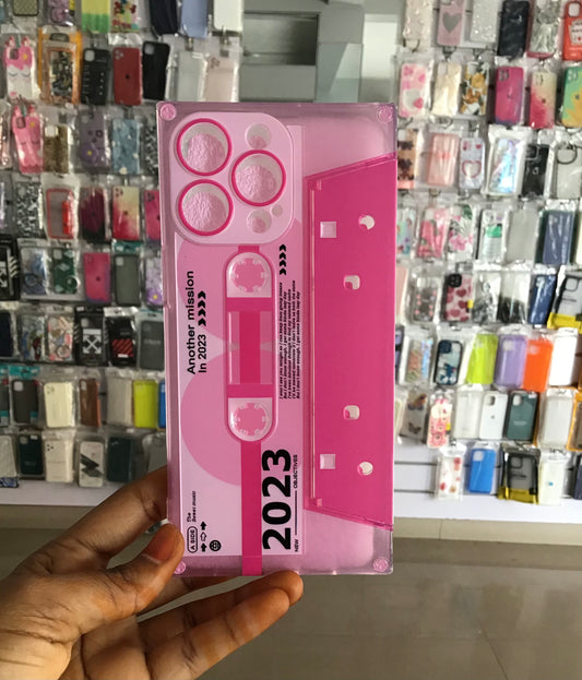 Pink Cassette Case For iPhone