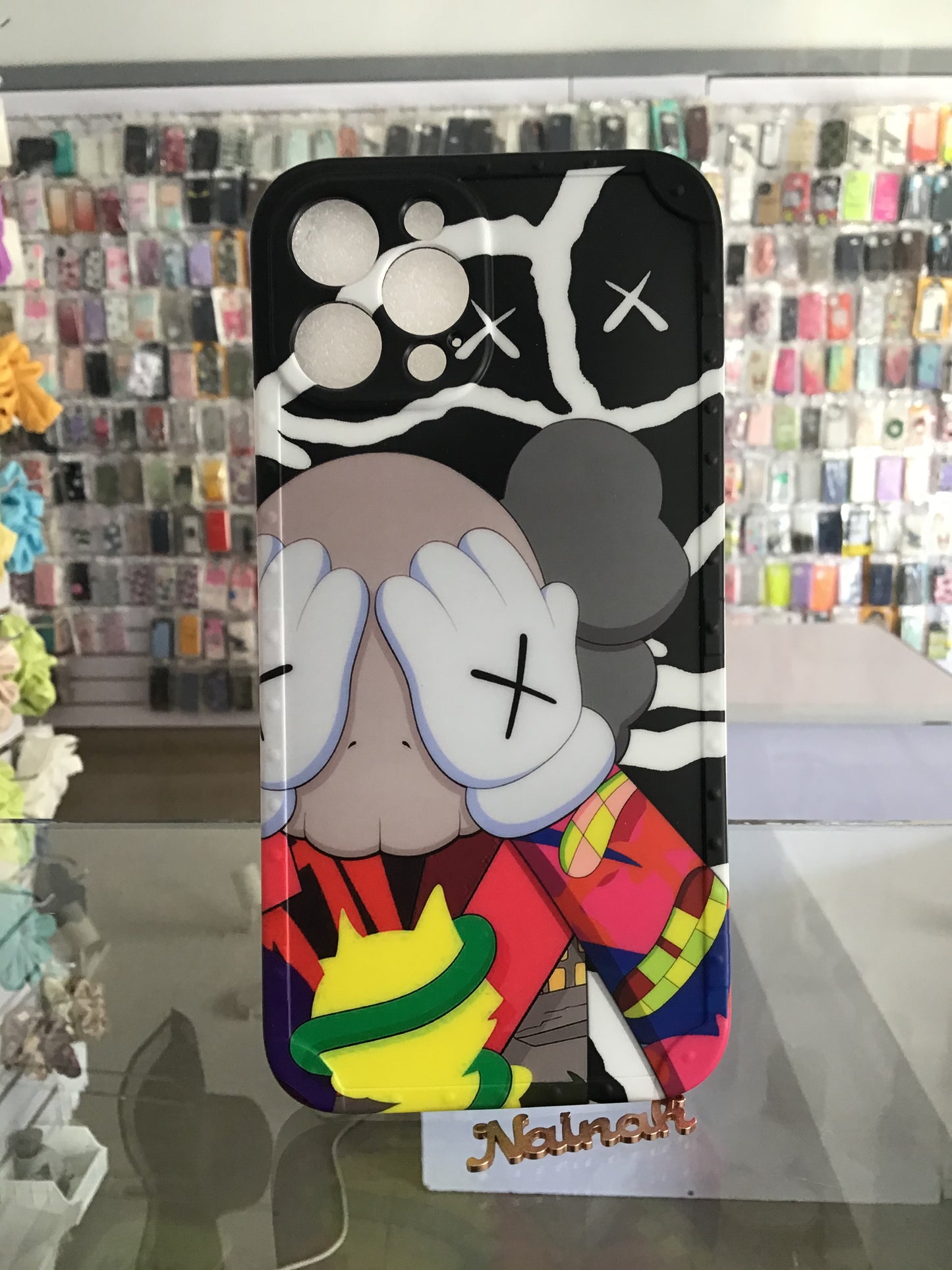 Black kaws Protective Case For iPhone