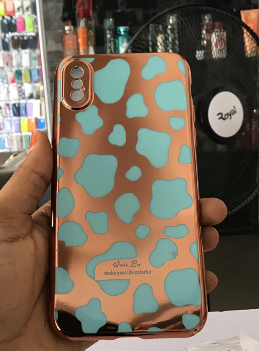 Blue Leopard Mirror Case For IPhone