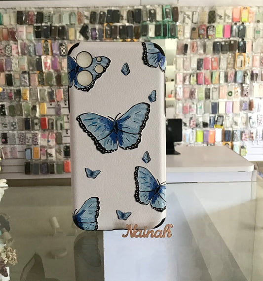 Blue Butterfly Silicone  Case  For iPhones