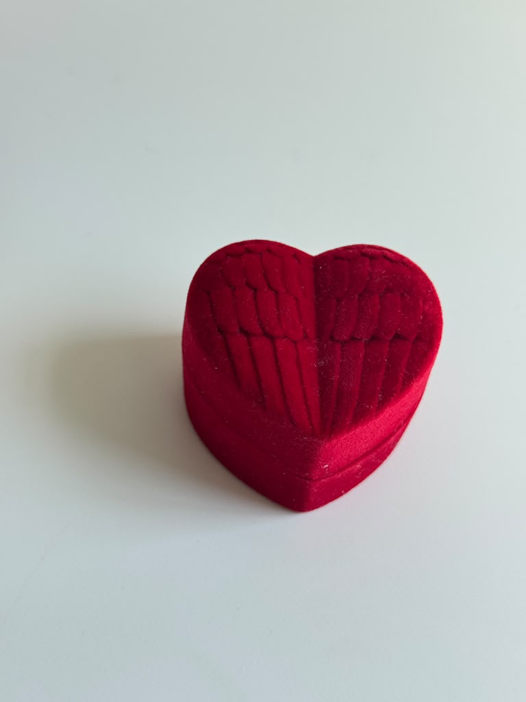 Heart Shaped Velvet Jewelry Box