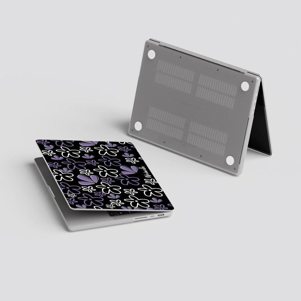 Flower Doodle Blossom MacBook Case - Protective Cover for Daily Use