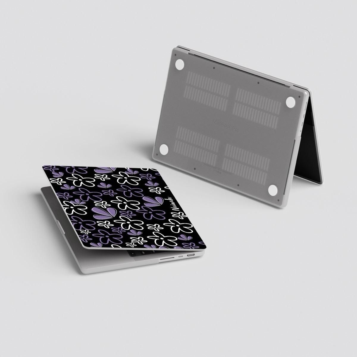 Flower Doodle Blossom MacBook Case - Protective Cover for Daily Use