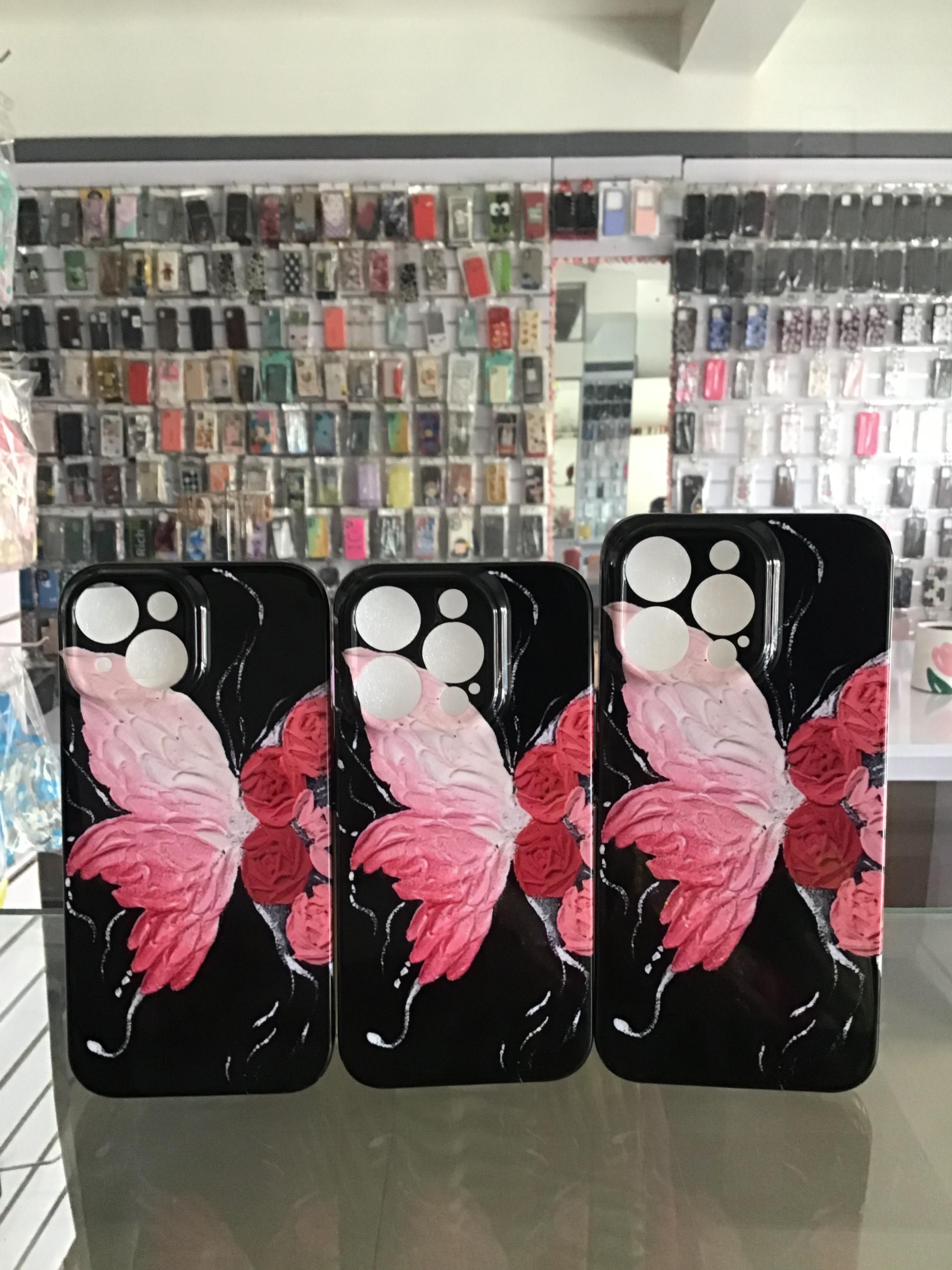 Pink Butterfly & Rose iPhone Case – Bold & Elegant