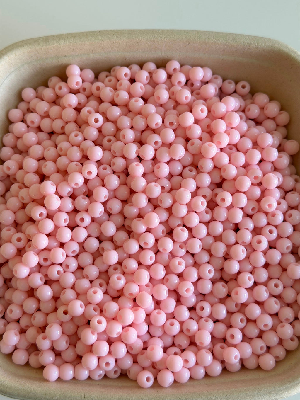 Baby Pink Round Acrylic Beads