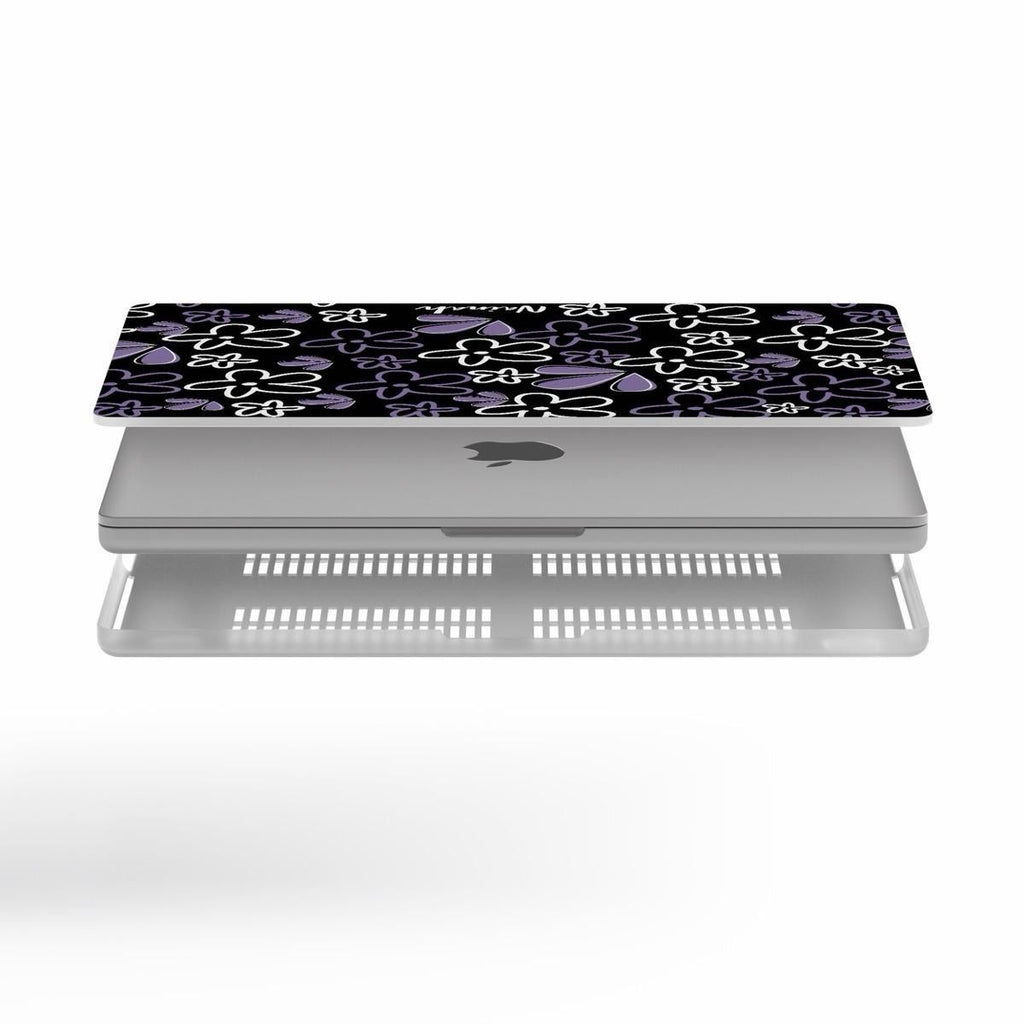 Flower Doodle Blossom MacBook Case - Protective Cover for Daily Use