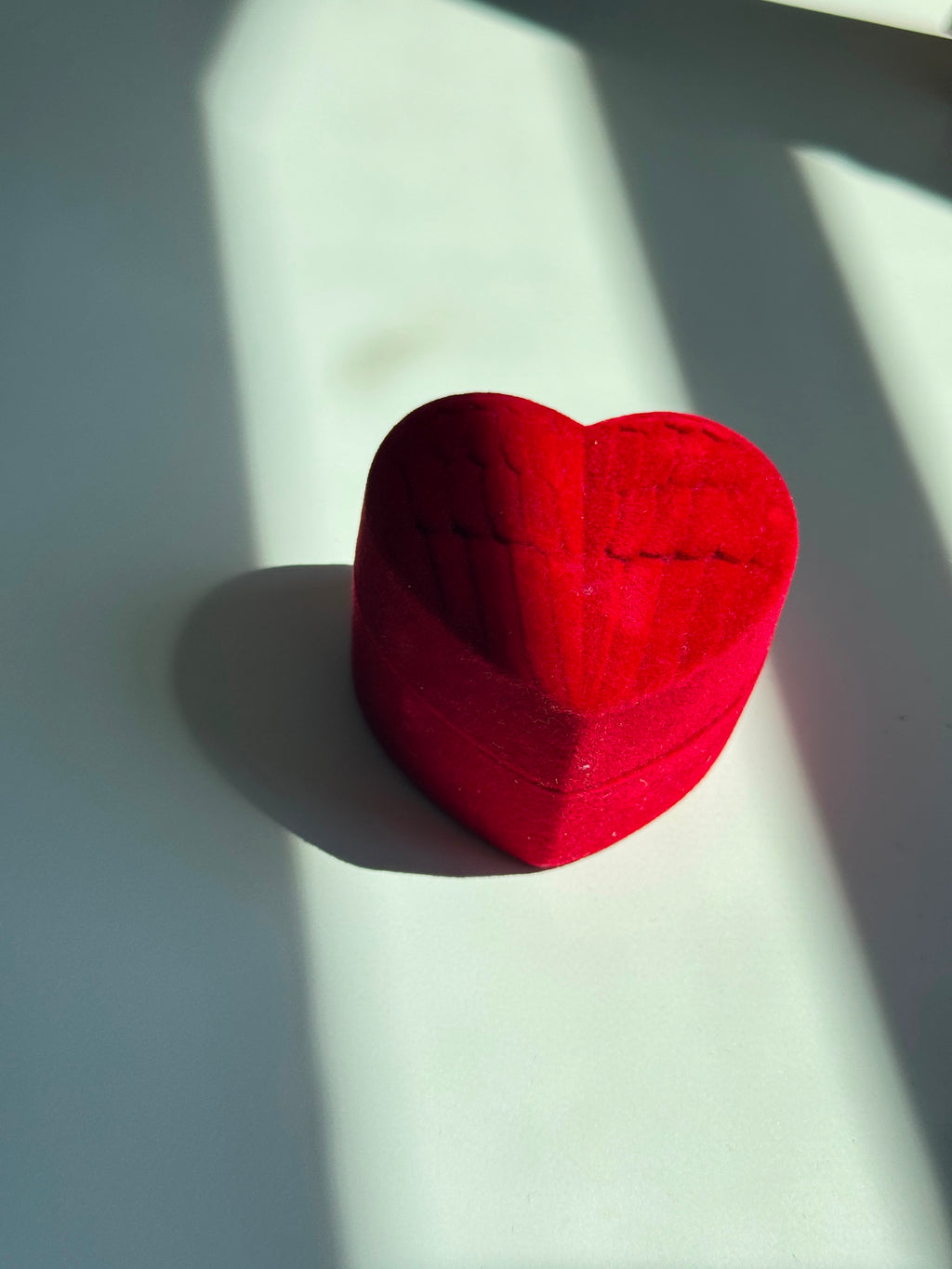 Heart Shaped Velvet Jewelry Box