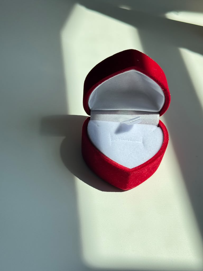 Heart Shaped Velvet Jewelry Box
