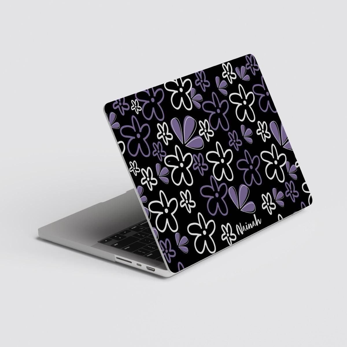 Flower Doodle Blossom MacBook Case - Protective Cover for Daily Use