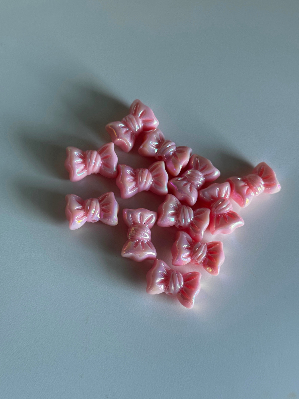 Pink Pearl Bow Beads