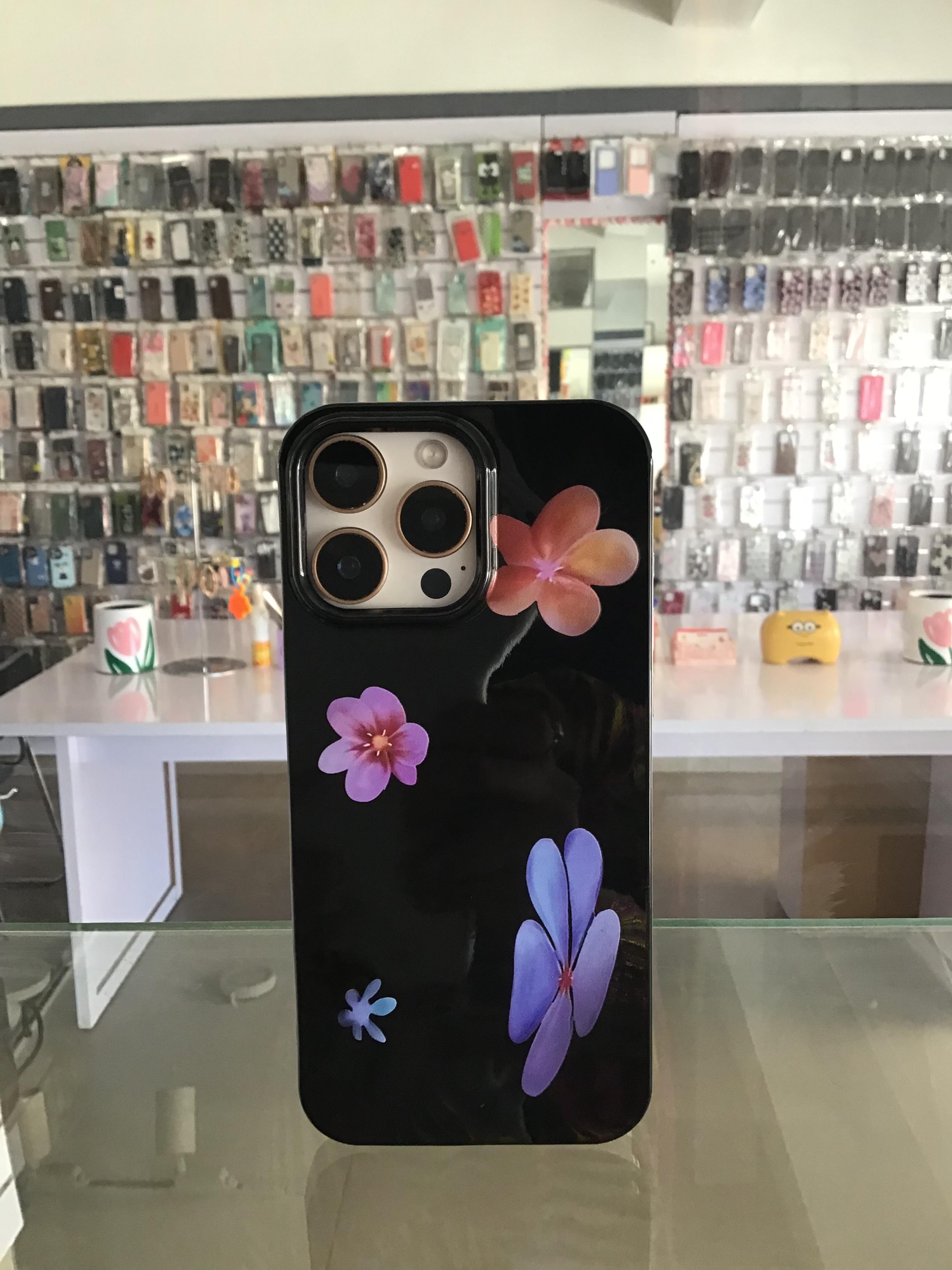 Black Floral iPhone Case