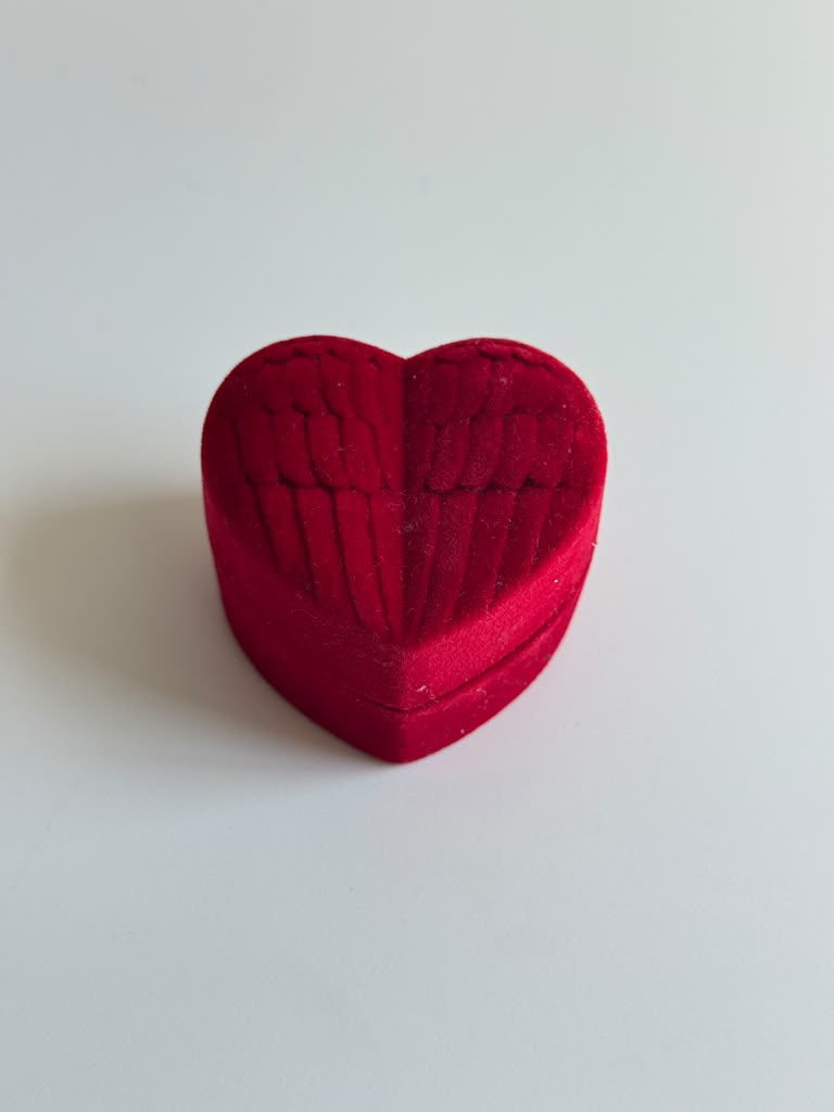 Heart Shaped Velvet Jewelry Box