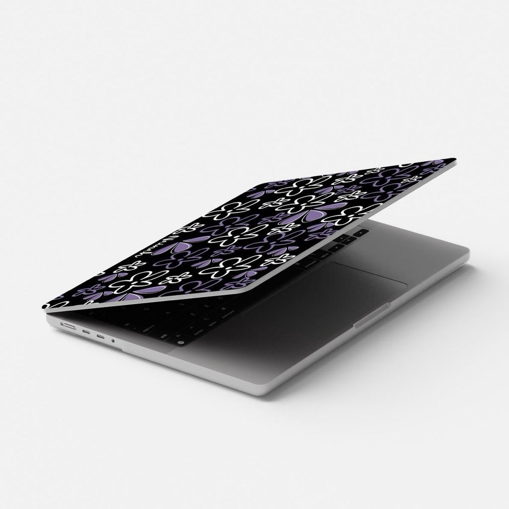 Flower Doodle Blossom MacBook Case - Protective Cover for Daily Use