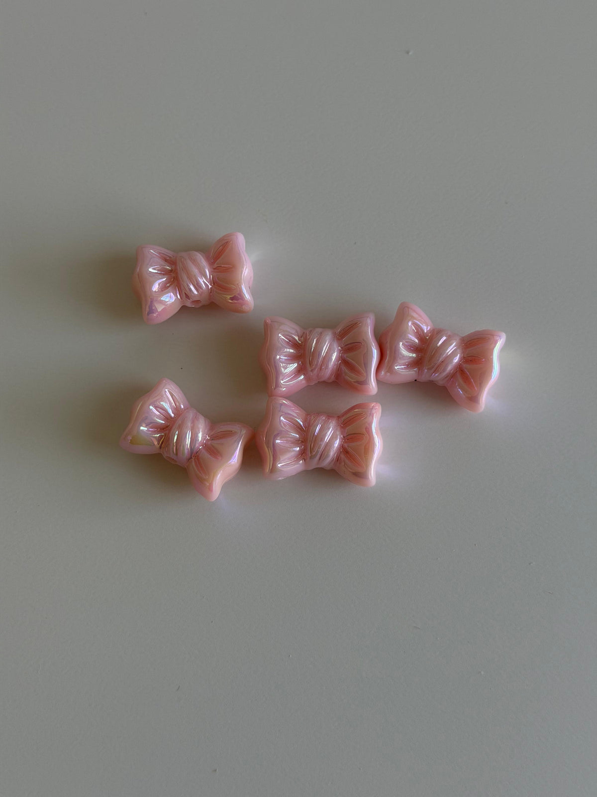 Pink Pearl Bow Beads