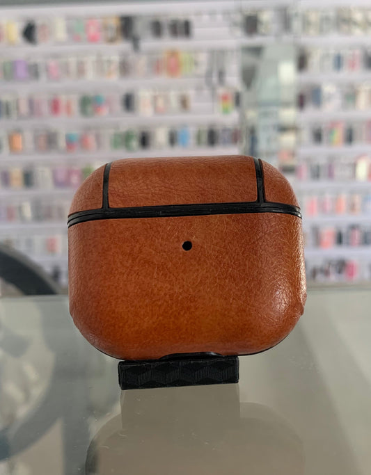 Light Brown PU Leather AirPods 3 Case