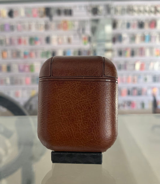 Brown PU Leather AirPods 1/2 Case