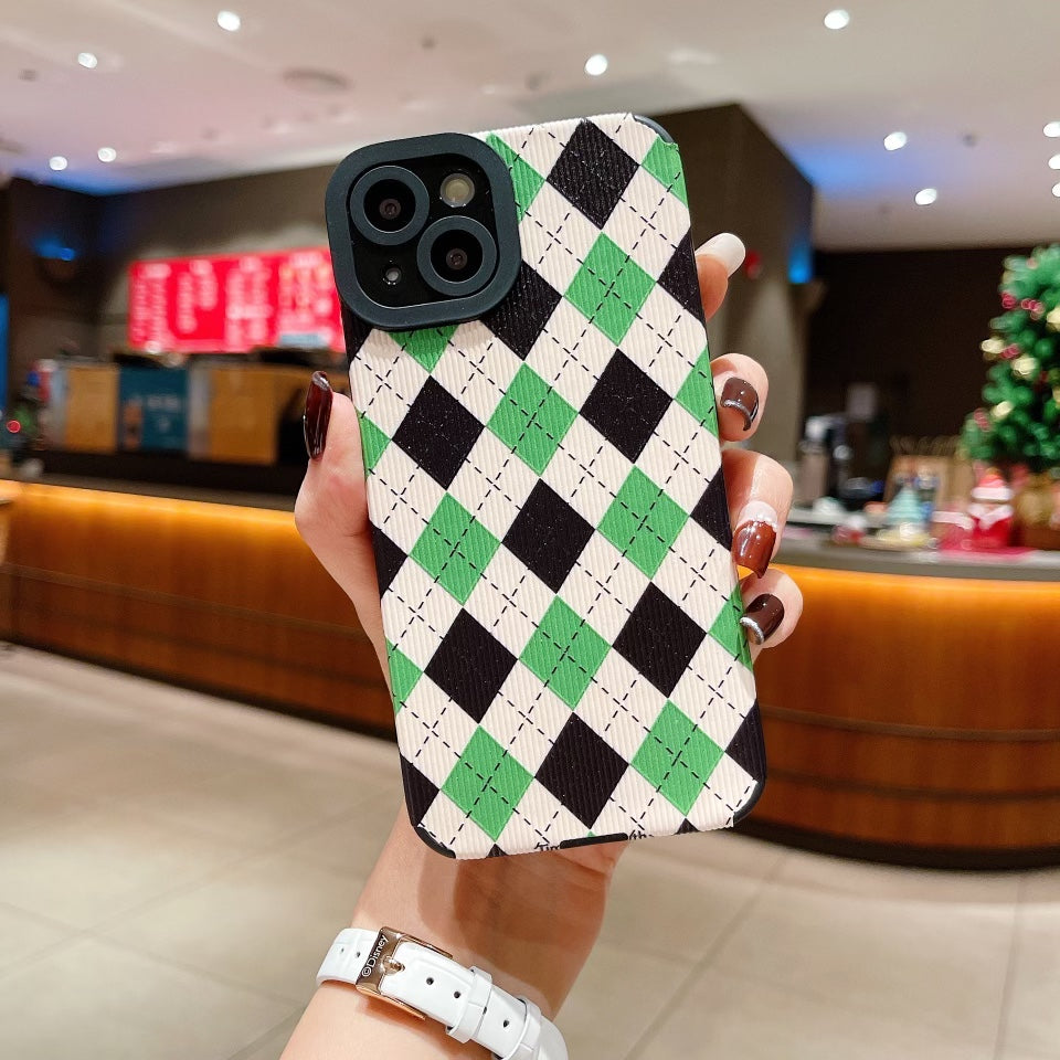 Green Grid Case For iPhone