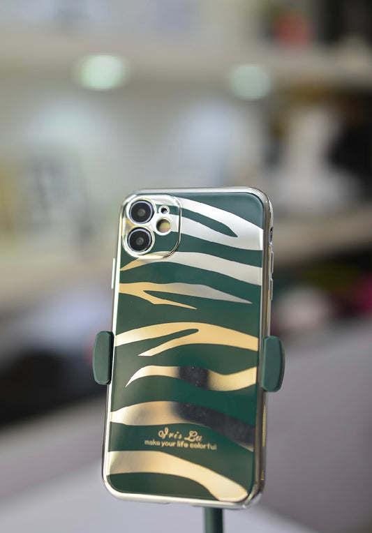 Green Mirror Zebra Design Case For IPhone
