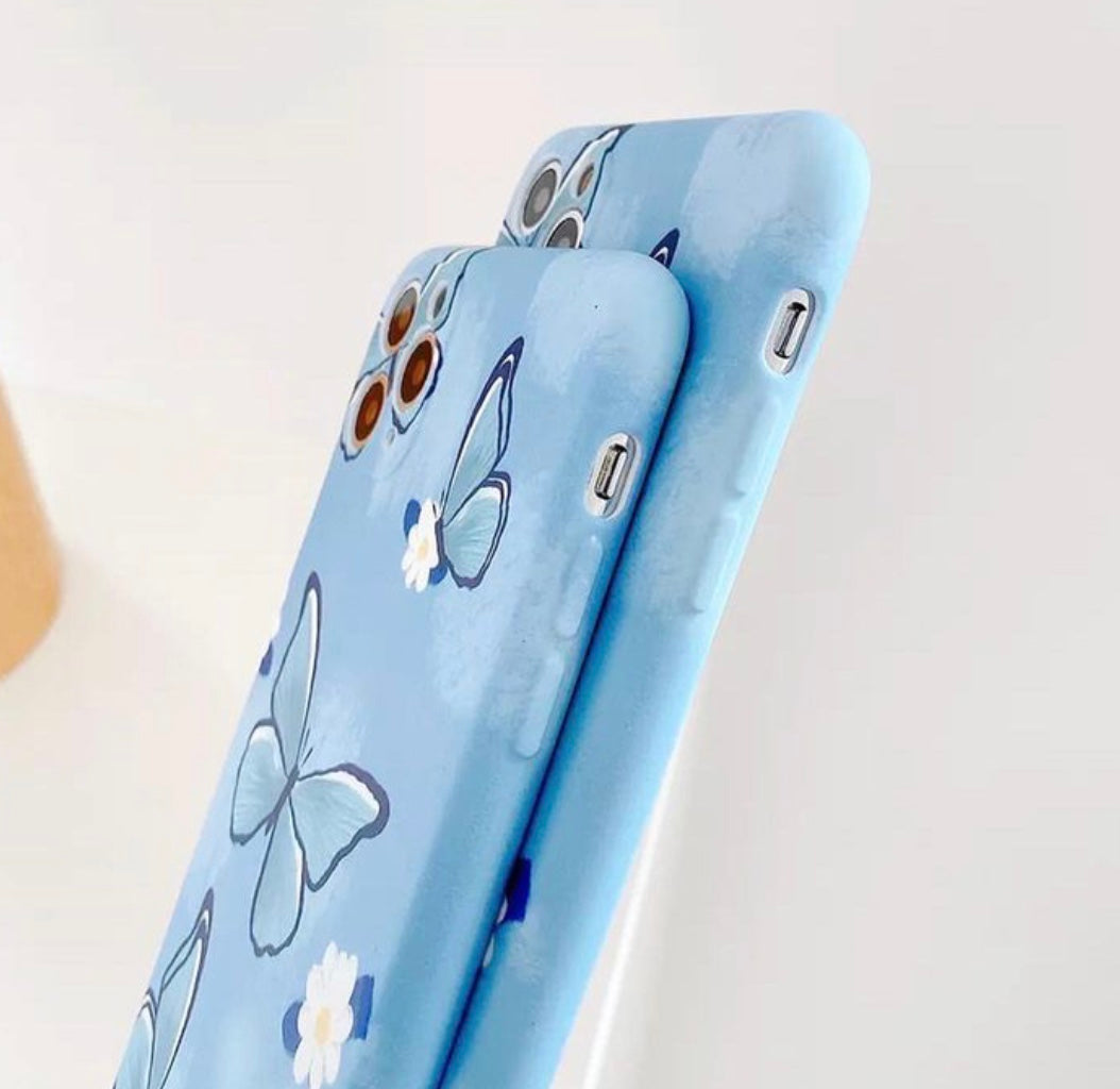 Blue Butterfly Case For iPhone