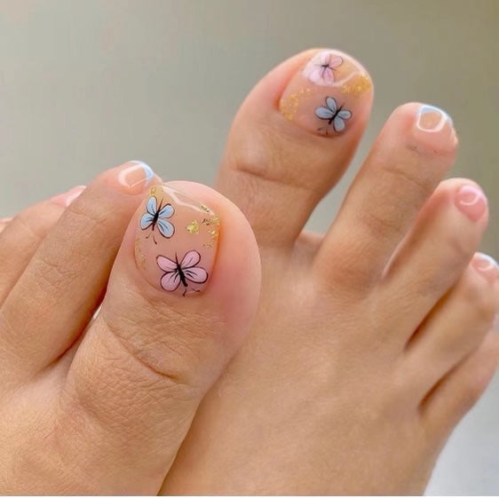 Butterfly Foot Nails