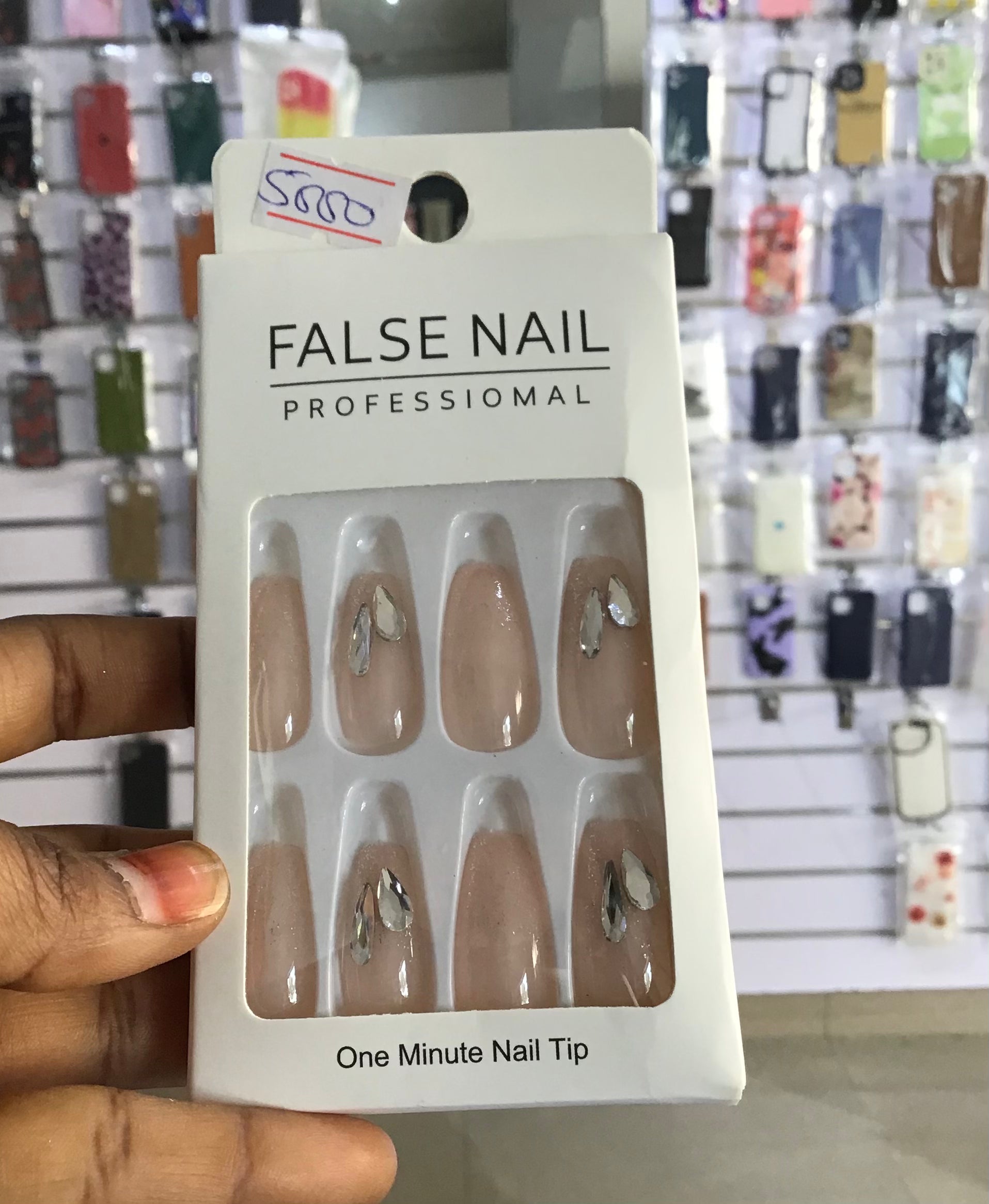 Crystal Glitter Press On  Nails