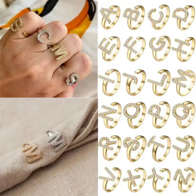 Initials Gold Rings