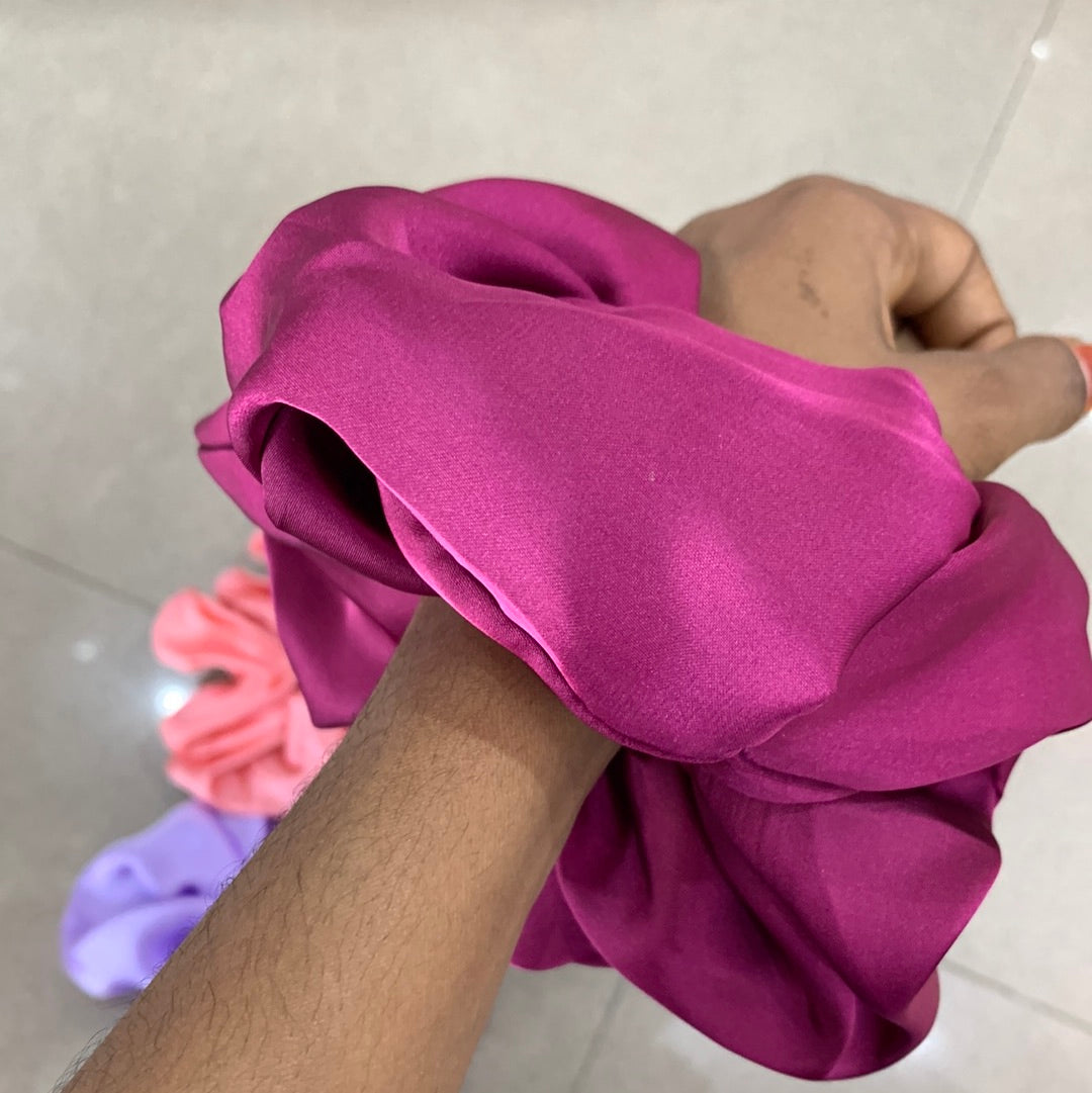 Large Satin  Scrunchies