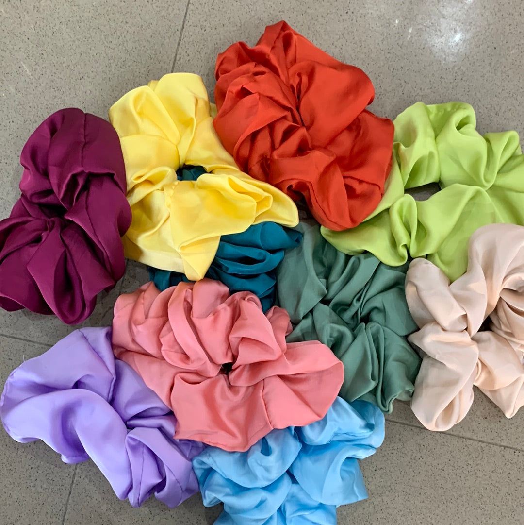 Large Satin  Scrunchies
